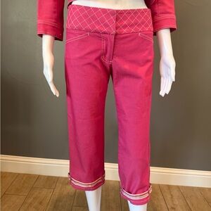 bebe Pink Cropped Capri Pants Size 4